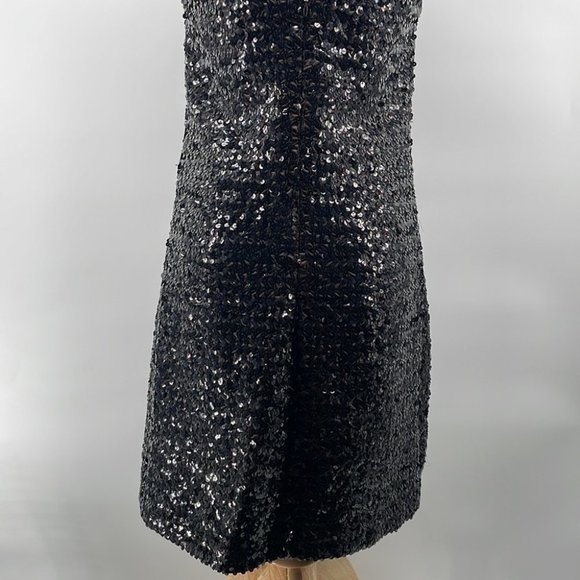 Marchesa Notte LBD Little Black Dress Sequins Mini Dress Party Standout Sz 2 - Picture 16 of 16